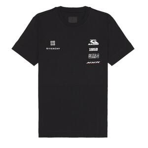Givenchy Slim Black Racing Logo T Shirt Size XL